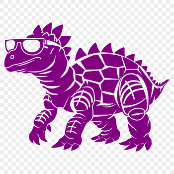 A detailed illustration of a prehistoric dino, suitable for cutting machine stencils or vector art designs.