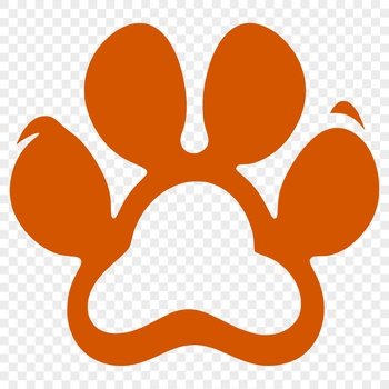 High-quality SVG illustration of a realistic animal paw print, ideal for crafters and designers.