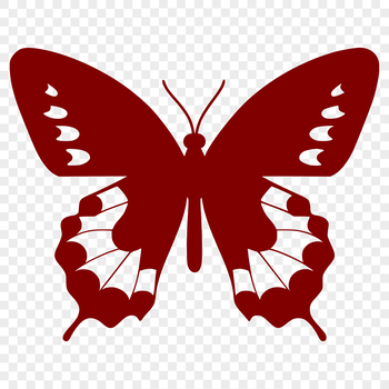 A colorful illustration of a butterfly in full body view, suitable for various design applications.