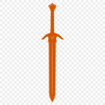 A high-quality vector sword illustration suitable for cutting machines and laser cutters.