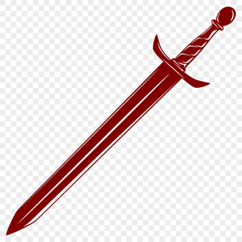 A detailed illustration of a traditional sword, designed as vector art for various uses.