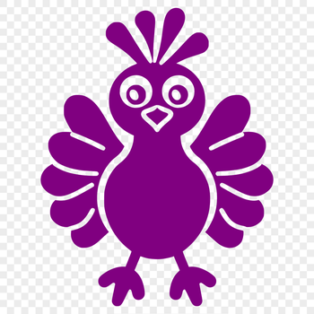 A detailed illustration of a full-body turkey, suitable for commercial or personal use in various design applications.