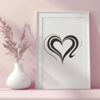 A stylized heart shape designed as vector art, suitable for various digital applications.