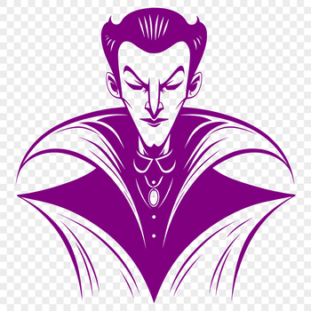 Halloween themed illustration featuring a witch's head with a pointed hat and broomstick, in vector format.