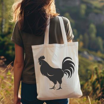 A full-body illustration of a farm animal, a domesticated bird commonly raised for eggs and meat.