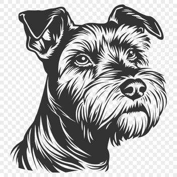 A small breed dog with a distinctive beard and mustache.