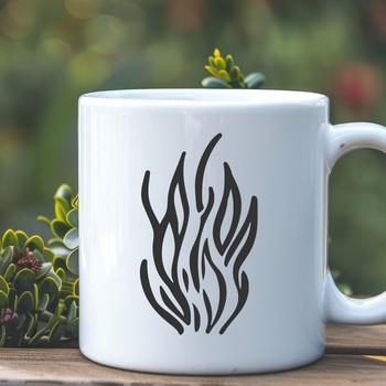 A simple line drawing of flames, created in vector format for easy editing and customization.