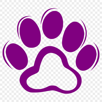 A high-quality illustration of animal paw prints in various colors.