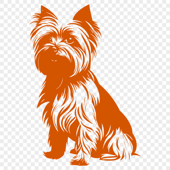 Beautiful Sitting Yorkshire Terrier DXF