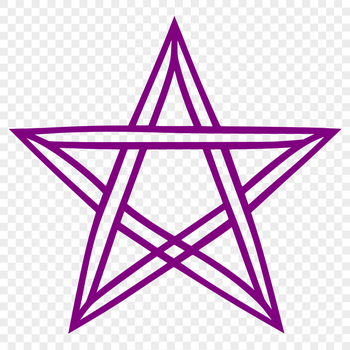 Artistic Pentagram Vector Art