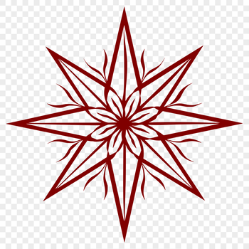 A stylized star icon created in vector format, suitable for digital and print applications.