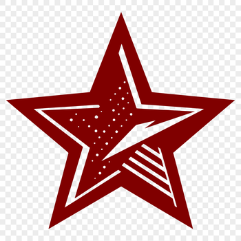 A simple star graphic, suitable for digital and print applications.