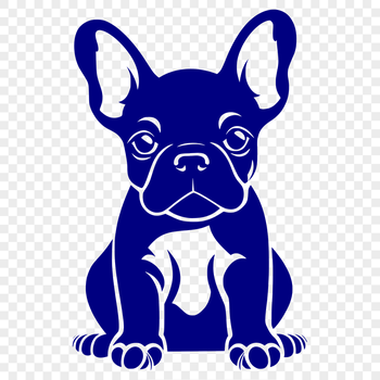 Free Artistic French Bulldog Illustration