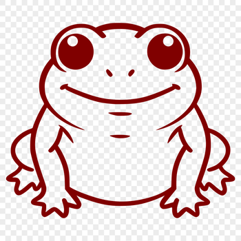 Free Unique Frog Simple Line Drawing