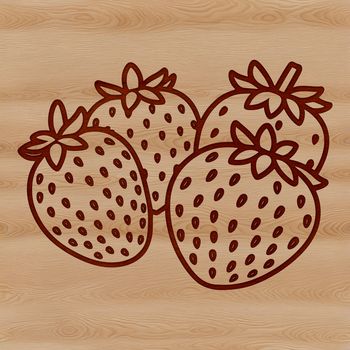 Vector illustration of a strawberry fruit in high resolution, ideal for printing or digital design.