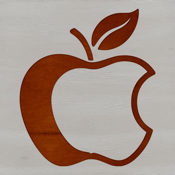 A high-quality digital illustration of a single red apple with detailed texture.