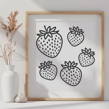 A high-quality vector illustration of a strawberry fruit, suitable for graphic design and digital art projects.