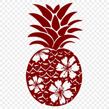 A digital illustration of a pineapple, ideal for vector art projects.