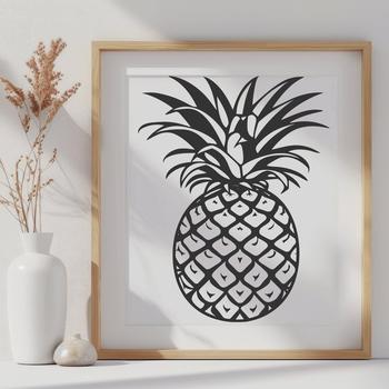 Stunning Pineapple In DXF