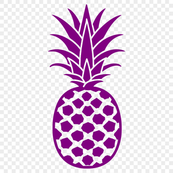 A stylized illustration of a pineapple as a vector graphic, suitable for printing or digital use.