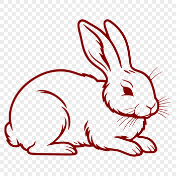 A stylized illustration of a rabbit in full body pose.