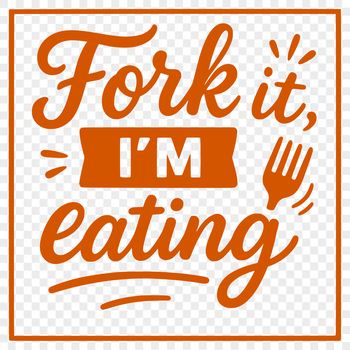 A quote about diet and nutrition in a playful, cursive font, suitable for food-related projects.