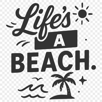 A collection of humorous vacation quotes in a digital vector format.