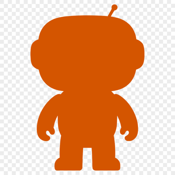 Vector robot illustration with modern sci-fi design elements