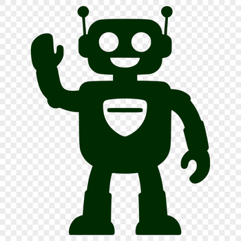 Robot illustration in vector format, suitable for cutting machines and digital designs.