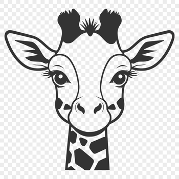 An SVG vector illustration of a giraffe, ideal for crafting or graphic design projects.
