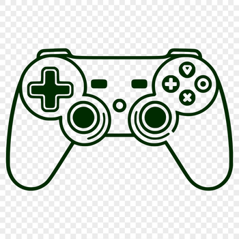 An illustration of a standard gamepad layout used in gaming consoles and PCs.