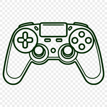 A simple vector illustration of a modern game controller.