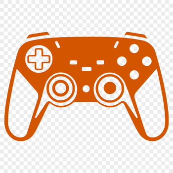 An electronic video game input device with directional pad and face buttons.