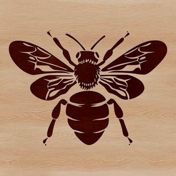 A detailed illustration of a bee, suitable for vector graphics and cutting machine designs.