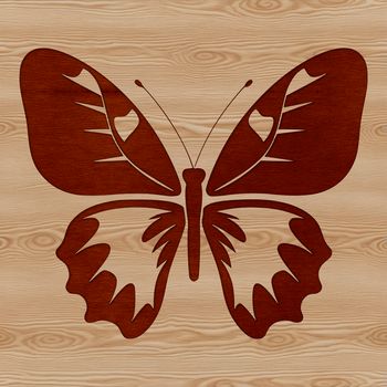 An illustration of a butterfly featuring delicate wings and body, ideal for graphic design and clip art use.
