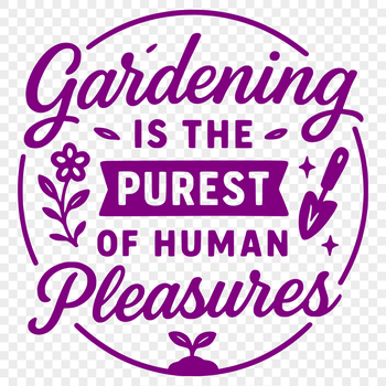 Gardening inspiration quote vector art illustration with modern typography.