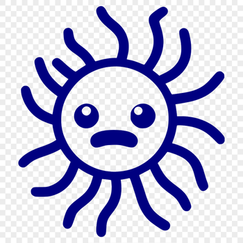 Microscopic illustration of bacteria in vector format.