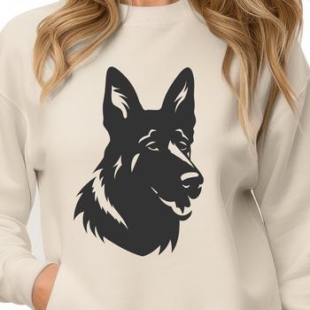 Artistic German Shepherd In PNG & SVG