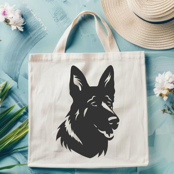 Artistic German Shepherd In PNG