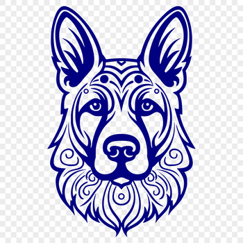 Unique German Shepherd SVG