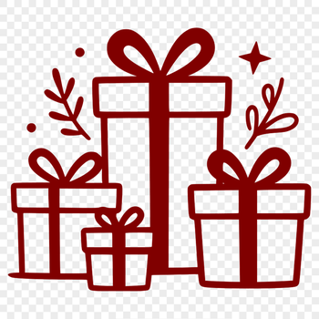 A digital illustration of a gift wrapped in a box, perfect for personal or commercial use.