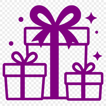 A simple vector illustration of a gift wrapped in a box with a bow, ideal for digital projects and commercial use.