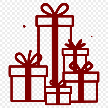 Free Gift Wrap Design A wrapped gift box with a decorative ribbon, suitable for various celebrations and personal use.