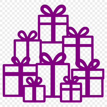 Stylish Present Design SVG A stylized illustration of a gift box, suitable for various occasions such as Christmas or birthday celebrations.