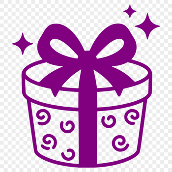 A wrapped gift box with decorative ribbon and bow, ideal for holiday designs or personal presents.