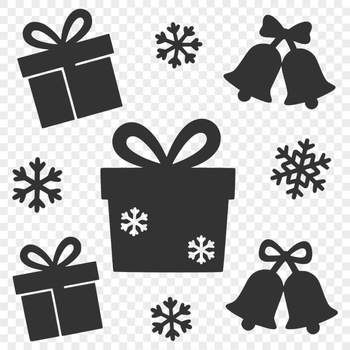 A digital gift icon in a simple box shape, suitable for various design applications.