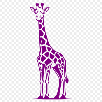 An SVG vector graphic design featuring a single giraffe against a simple background.