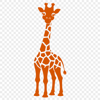 A realistic digital illustration of a giraffe, suitable for vector design and cutting machine applications.