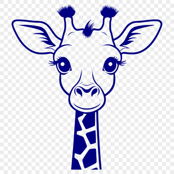 A digital illustration of a giraffe, suitable for vector art projects.