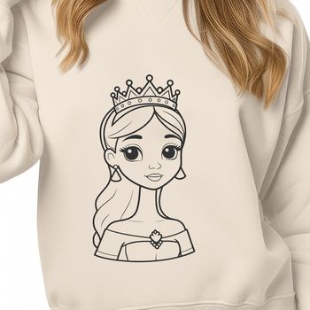 A young female princess in a traditional royal costume, ideal for custom design projects.
